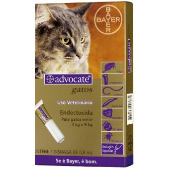 Advocate Gatos - 4 a 8kg 0,8ml Advocate Gatos - 4 a 8kg 0,8ml